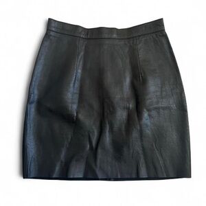American Apparel Black Leather Mini Skirt